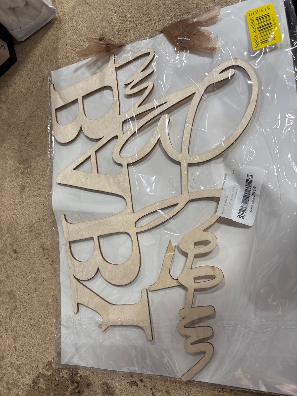Photo 1 of Baby in Bloom Sign for Backdrop - DIY Wooden Baby Shower Sign for Balloon Arch 1st Birthday Party Gender Reveal Party Decor, Baby Shower Decoration Backdrop Wall Photo Prop
