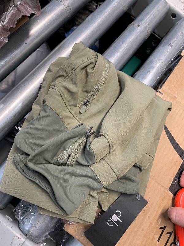 Photo 1 of (LARGE) (BAGGED) Obla Women's Hiking Cargo Shorts Zipper Pockets Soft High Waisted Quick Dry 7 Inch Long Shorts for Women Golf Athletic Summer (Silver Sage_L)