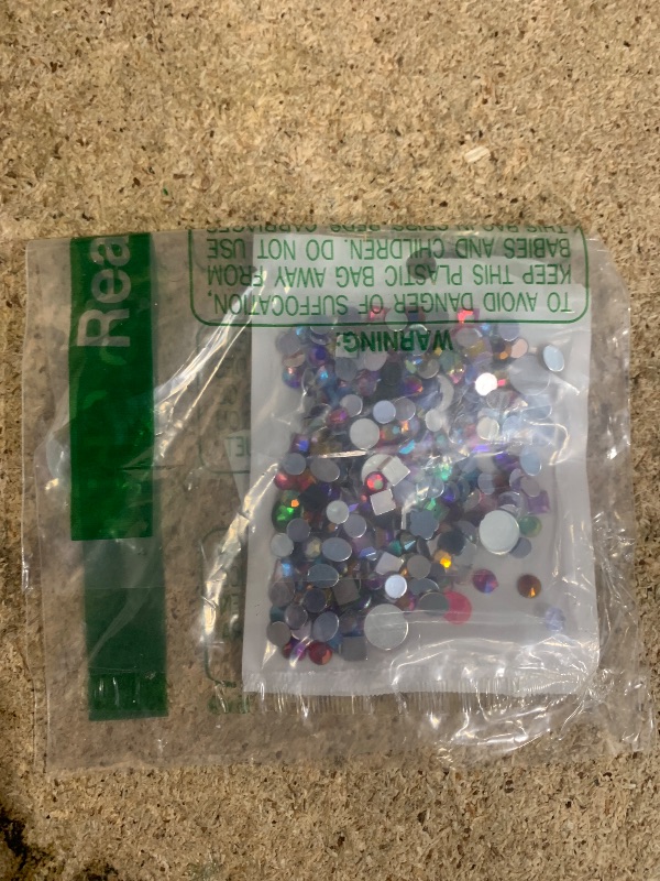 Photo 1 of 300 Pcs Mixed 9 Colors AB Colorful Gems Rhinestones for Crafting, Flatback Rhinestones Gemstones Jewels for Crafts Halloween Party Decorations Cosplay Pirate Face Eye Body Makeup Embellishments