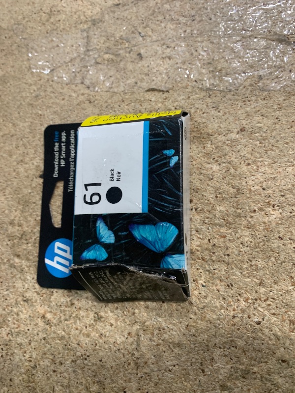 Photo 1 of HP 61 Black Ink Cartridg | Works with Printer Series: DeskJet 1000, 1010, 1050, 1510, 2050, 2510, 2540, 3000, 3050, 3510; ENVY 4500, 5530; OfficeJet 2620, 4630 | Eligible for Instant Ink | CH561WN