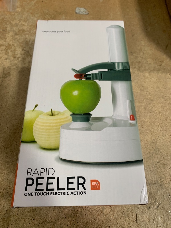 Photo 1 of Electric Potato Peeler for Kitchen Vegetable Peelers for Zucchini Carrot Automatic Potato Peeler Electric Peeler Fruit Peeler for Apples Orange Mango Lemon Kiwi Rotate Express (Black)