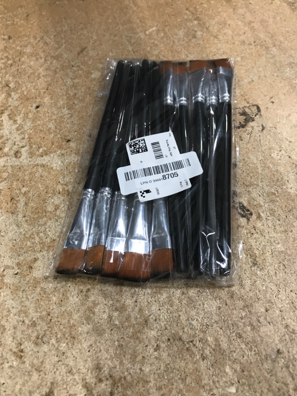 Photo 1 of 10 Pcs Flat Paint Brushes 1 Inch Acrylic Paint Brush Artist Craft Painting Brush for Watercolor, Oil Painting, Acrylic, Face Body Nail Art, Crafts, Rock Painting