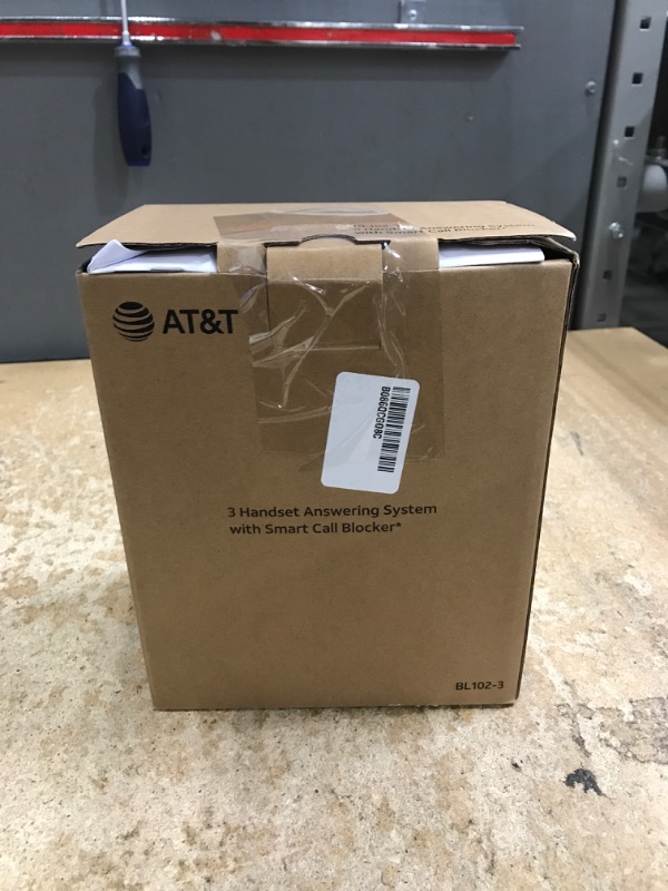 Photo 1 of AT&T BL102-3 DECT 6.0 3-Handset Cordless Phone for Home with Answering Machine, Call Blocking, Caller ID Announcer, Audio Assist, Intercom, and Unsurpassed Range, Silver/Black