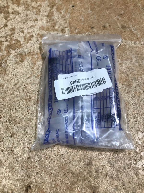 Photo 1 of 10mL Syringe for Liquid, Food, Oral, Scientific Labs, Measurement, Dispensing, Press-In Adapter, Craft, Big Tip with Cap- 3 Pack 10ml Syringes with tsp & mL Measurement