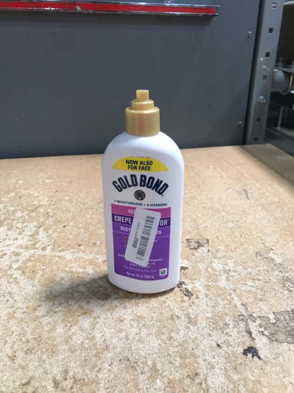 Photo 1 of *Pump Broken* Gold Bond Age Renew Crepe Corrector Body & Face Lotion, Replenishing & Smoothing Formula, 14 oz., Packaging may vary 
