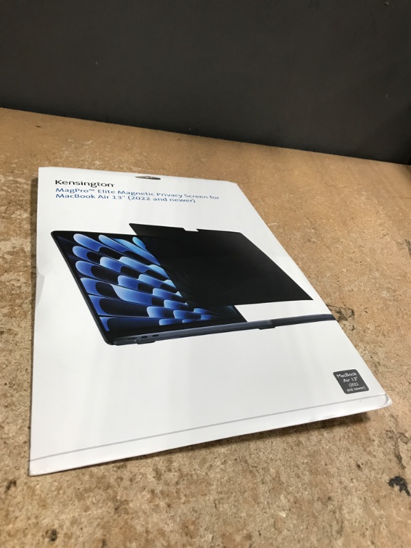 Photo 1 of Kensington MP136 Magnetic MacBook Air Privacy Screen for 13.6 inch MacBook Air (2022-2024, M2, M3), Removable Laptop Privacy Filter, Anti Glare Blue Light MacBook Mac Screen Protector