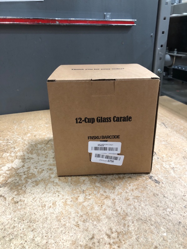Photo 1 of 12-Cup Replacement Glass Carafe Pot Compatible with Hamilton Coffee Maker Models 46310, 49976, 49966, 49350, 49957, 49954, 49933, 49980A, 49980Z, 49983, 49618, 46300, 49950