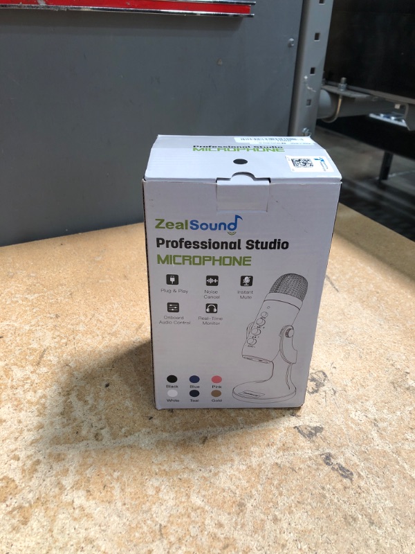 Photo 1 of ZealSound USB Microphone,Condenser Computer PC Mic,Plug&Play Gaming Microphones for PS 4&5.Headphone Output&Volume Control,Mic Gain Control,Mute Button Vocal,YouTube Podcast on Mac&Windows(Black)