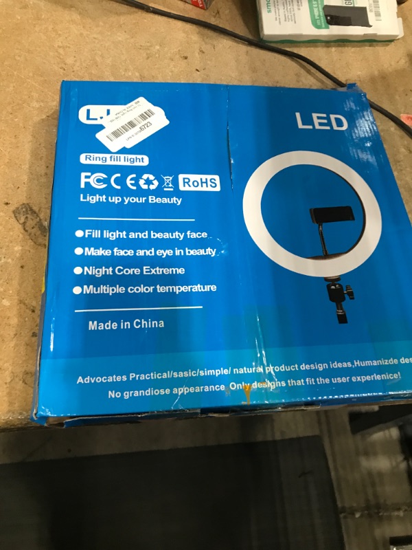 Photo 1 of 12 Inch Ring Light, 12W 160LED Circle Lights with Ball Head Phone Clip Selfie Ring Light 12W 12 Inch 160LED Ring Light for Makeup