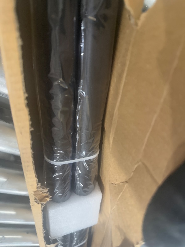 Photo 1 of 1 Inch Heavy Duty Blackout Curtain Rods for Windows, Industrial Pipe Wrap Around Room Divider Decorative Curtain Rods Wall Mount & Ceiling Mount, Black, 144-168 Inch