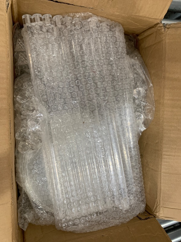 Photo 1 of 10 Pcs 31.5" Clear Acrylic Tall Flower Vases - Cylinder Pedestal Stands for The Table Centerpieces for Parties, Chandelier Crystals Decorative Flower Stand, Wedding, Celebration, Home Decoration