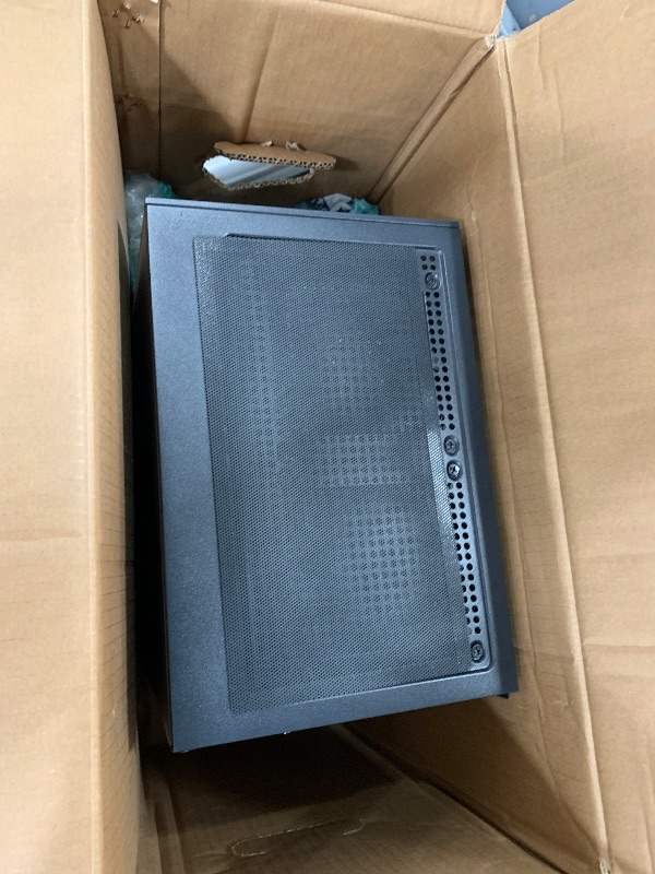 Photo 1 of GAMDIAS Micro-ATX Tower Computer Case with Tempered Glass, Gaming M-ATX PC Case with 3X 120mm ARGB Fans, Support Up to 5X Fans Airflow, 240mm AIO/Radiator, 280mm GPU/VGA, 155mm CPU Cooler, 150mm PSU