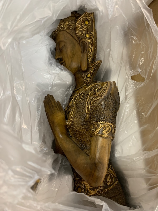 Photo 1 of (damaged)(see images) Red Lantern 16" Thepenom Thai Angel Statue