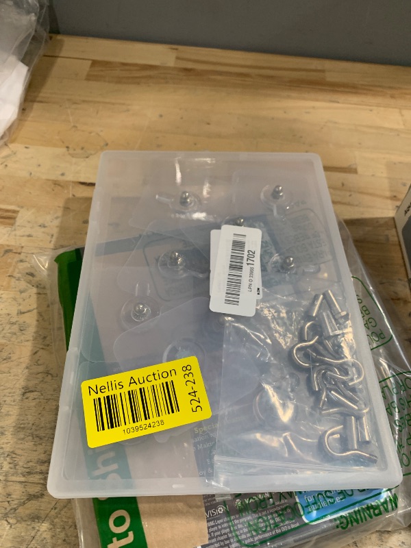 Photo 1 of 12 Pcs Adhesive Ceiling Hooks No Drilling Ceiling Hooks Outdoor Adhesive Hooks for Hanging Small Plants Wind Chimes Lanterns, Easy to Hang
