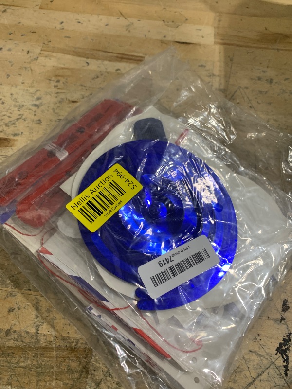 Photo 1 of 26 Pcs 4th of July Decorations Outdoor, Patriotic Decorations LOVE USA Banner Red White Blue Paper Fans Hanging Swirls Pompoms Independence Day Decor for Veterans, Memorial, Fourth of July