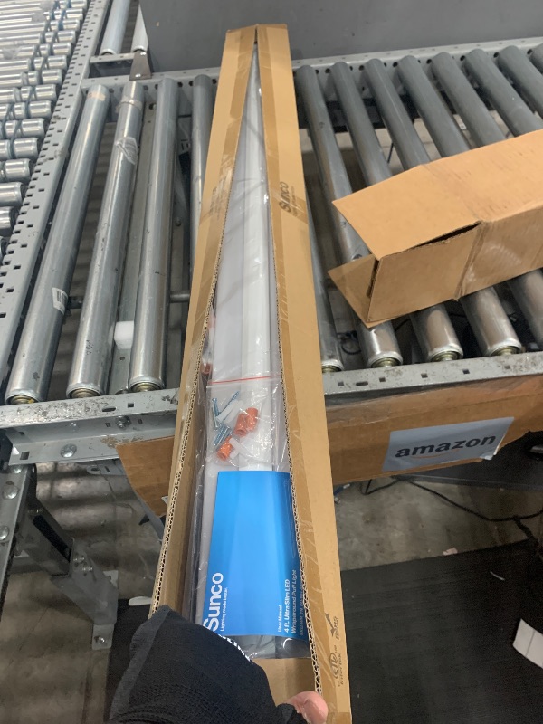 Photo 1 of Sunco 4ft LED Shop Light, Hardwired Garage Lights for Workshop, Wraparound, 8200 Lumens, Surface Mount, Selectable Features, 50W/60W/70W, 3000K/4000K/5000K ETL 2 Pack