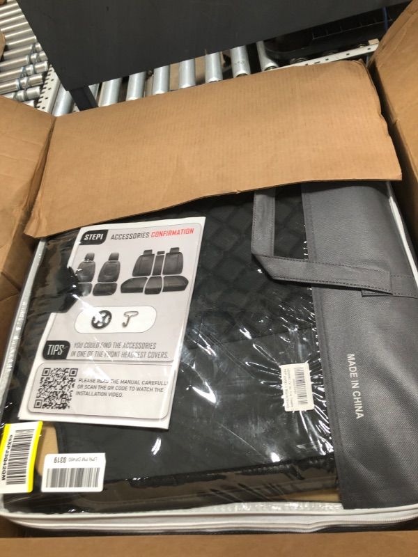 Photo 1 of ***PARTS ONLY****GEEYONTEK Premium Leather Car Seat Covers, Universal Fit for Cars SUVs Trucks and Sedans, Waterproof Car Seat Cushion with Airbag Compatible & Scratch-Resistant, Black Seat Covers for 5 Seats