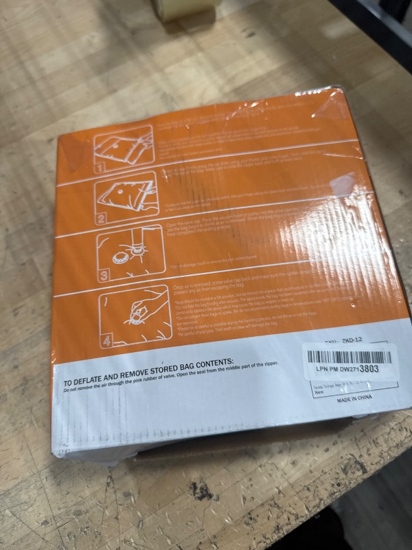 Photo 1 of 12 Pack Vacuum Storage Bags (3 Jumbo, 3 Large, 3 Medium, 3 Small),Plastic Packaging Bags,Space Saver Sealer Compression Bags with Travel Hand Pump for Blankets, Comforters, Pillows, Clothes Storage