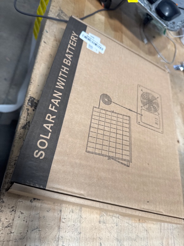 Photo 1 of (broken fan blade)(sold for parts) ANTEQI Solar Powered Fan with Timer & 15000mAh Battery, 25W Efficient Solar Exhaust Fan, 3500 RPM High-Speed Waterproof Ventilation Fan