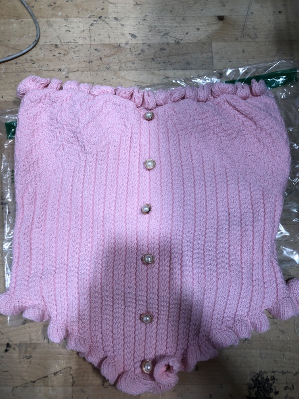 Photo 1 of  *UNKNOWN SIZE*PINK KNITTED SHIRT