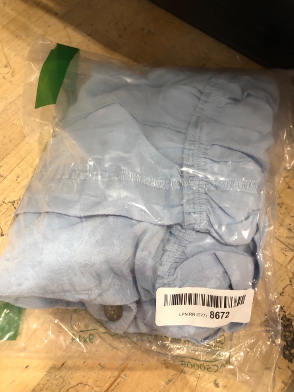 Photo 1 of *UNKNOWN SIZE* GAMISOTE Girls Romper Strappy Sleeveless Button Tie Front Jumpsuit With Pockets Blue