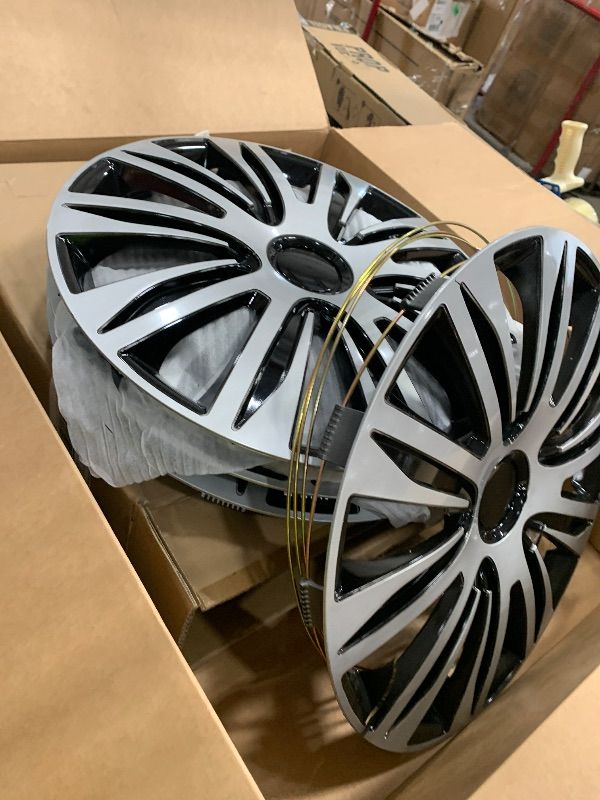 Photo 1 of ** SEE NOTES ** ECCPP Hubcap Wheel Cover OEM Replacement 4PCS 16 Inch Full Lug Skin Durable-Modern & Stylish Auto Tire Replacement Exterior Cap-Snap On Hubcap