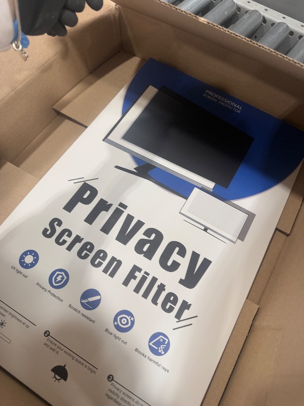Photo 1 of [2 Pack] 24 Inch Computer Privacy Screen for 16:10 Aspect Ratio Widescreen Monitor, Eye Protection Anti Glare Blue Light Computer Monitor Privacy Filter, Removable Anti-Scratch 24in Protector Film
