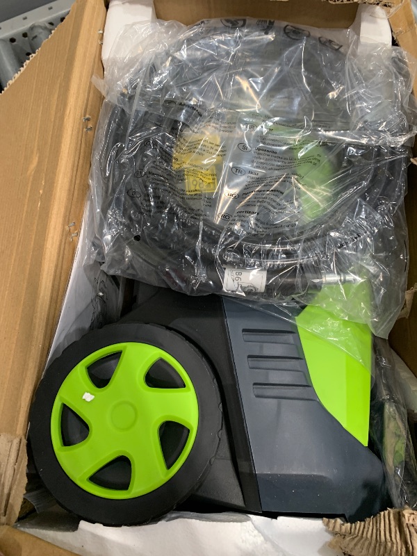 Photo 1 of *** PARTS ONLY *** Electric Pressure Washer 4800PSI-Max 2.9GPM Electric Power Washer with 25 Foot Hose, 16.4 Foot Power Cord, Soap Tank Car Wash Machine Green Ideal Cleaning for Patio