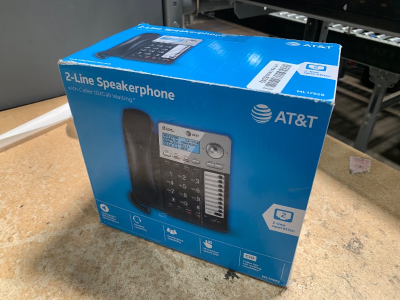Photo 1 of AT&T ML17929 2-Line Corded Telephone, Black