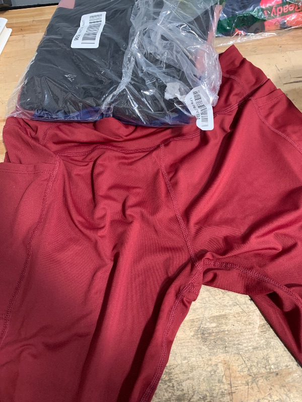 Photo 1 of 4 Pack Leggings with Pockets for Women - Soft High Waisted Tummy Control Workout Yoga Pants,XL