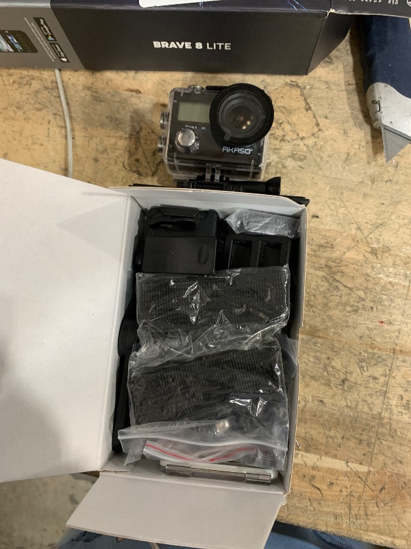 Photo 1 of AKASO Brave 8 Lite Waterproof Action Camera with 4K60 Ultra HD Video, 20MP Photos, HDR, Touch Screen, SuperSmooth Stabilization, 8X Slow Motion, Zoom, Super Wide Angle, Remote Control and Accessories