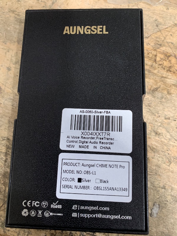 Photo 1 of AI Voice Recorder, Transcribe & Summarize AI Audio Recorder, Support 121 Languages, 64GB Memory, Wireless Charging, App/Web Control, Digital Recording Device for Lectures, Meetings, Calls, Silver