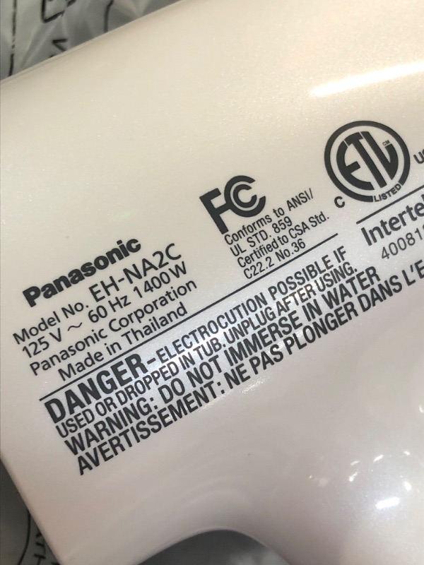 Photo 1 of (see images) Panasonic nanoe Compact Hair Dryer with Oscillating Quick Dry Nozzle for Healthier-Looking Hair, Folding Blow Dryer