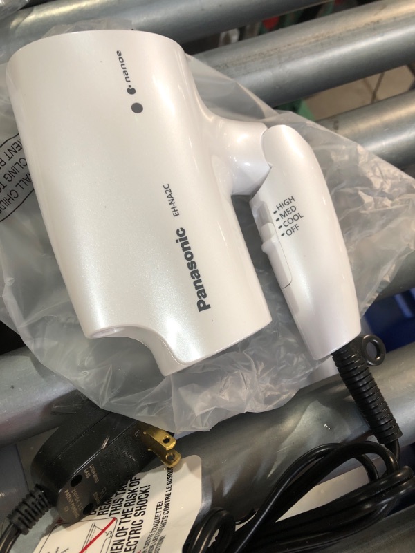 Photo 1 of (see images) Panasonic nanoe Compact Hair Dryer with Oscillating Quick Dry Nozzle for Healthier-Looking Hair, Folding Blow Dryer