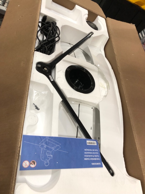 Photo 1 of **broken screen, final sale** SAMSUNG 49” Odyssey G9 Gaming Monitor, 1000R Curved Screen, QLED, Dual QHD Display, 240Hz, NVIDIA G-SYNC and FreeSync Premium Pro, LC49G95TSSNXZA, Black