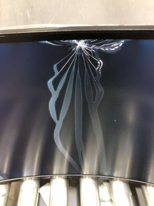 Photo 1 of **broken screen, final sale** SAMSUNG 49” Odyssey G9 Gaming Monitor, 1000R Curved Screen, QLED, Dual QHD Display, 240Hz, NVIDIA G-SYNC and FreeSync Premium Pro, LC49G95TSSNXZA, Black