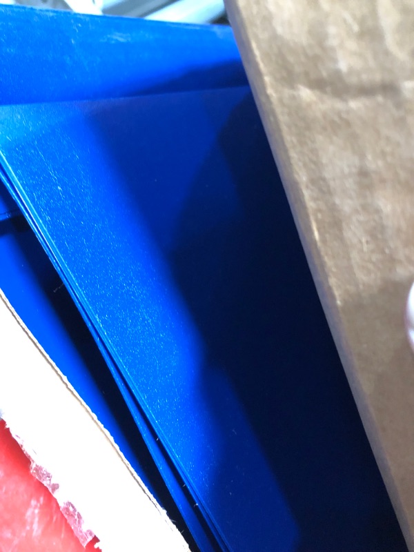 Photo 1 of 11x17 Report Cover Pressboard Binder Poly Panels Includes Fold-Over Metal Fasteners Blue Package of 6