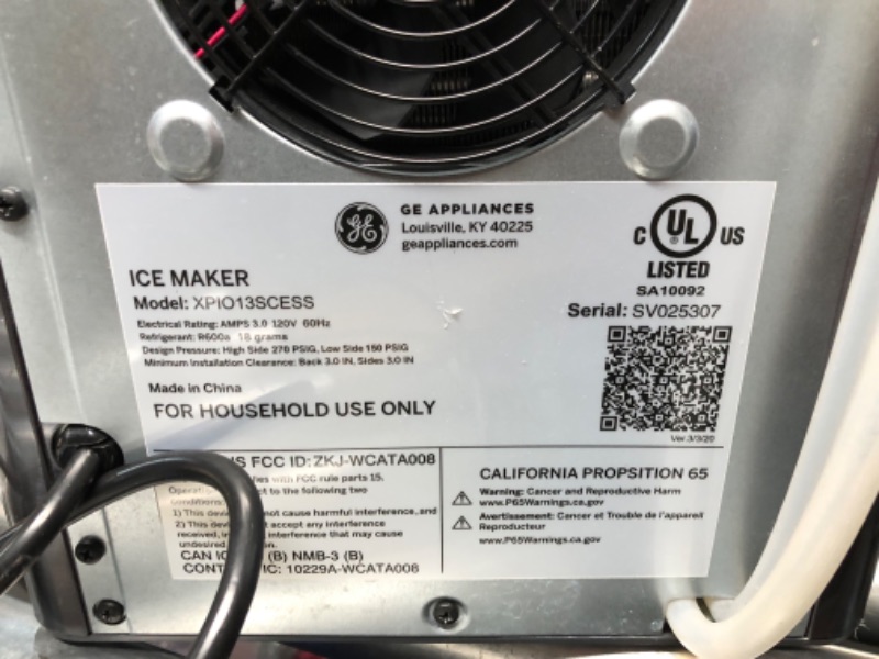 Photo 1 of (not functional)(sold for parts)(repair) GE Profile Opal 2.0, Chewable Crunchable Countertop Nugget Ice Maker, Scoop included, 38 lbs in 24 hours