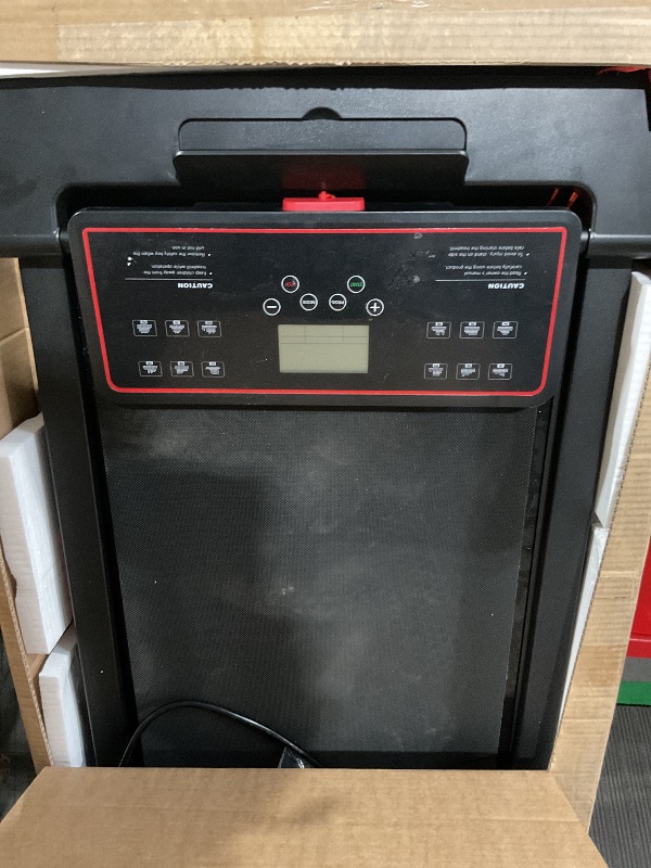 Photo 1 of (See images) Portable Treadmills for Home, Electric Walking Pad Treadmill with 12 Preset Programs, 3.0HP Treadmill with Handle for Small Home