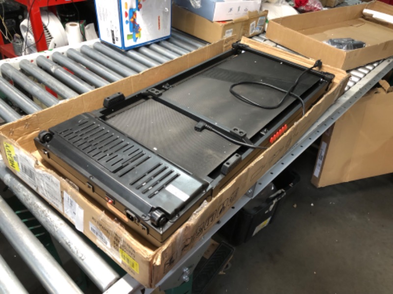 Photo 1 of (See images) Portable Treadmills for Home, Electric Walking Pad Treadmill with 12 Preset Programs, 3.0HP Treadmill with Handle for Small Home