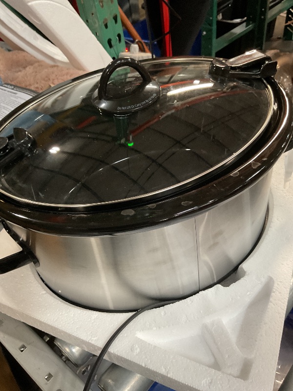 Photo 1 of (Used) Crock-Pot 6-Quarts Programmable Lockable Large Slow Cooker ( Stainless steel )