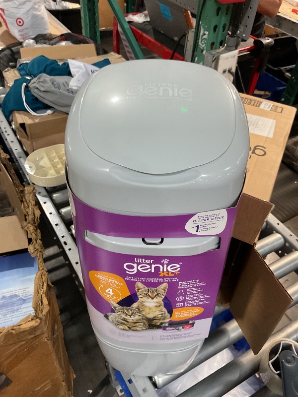 Photo 1 of (Damaged upon inspection) Litter Genie XL+ Pail | Cat Litter Waste Disposal System for Odor Control | Includes 1 Jumbo Refill Bag