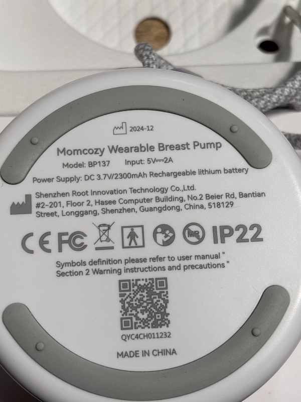 Photo 1 of Momcozy Breast Pump V1 Pro Hospital-Grade, Hands-Free & Portable Wearable Pump, Upgraded Electric Pump with 3 Fine-Tuned Rhythms|15 Levels, Come with Leak-Proof DoubleFit Flange, Cozy Red.
MODEL BP137
