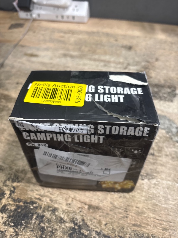 Photo 1 of 65.6ft Retractable Camping String Lights,3000mAh Camping Essentials Lamp Lights Waterproof,5Modes Outdoor Lights String for Tent,Yard,Hiking,RV,Holiday Decoration
