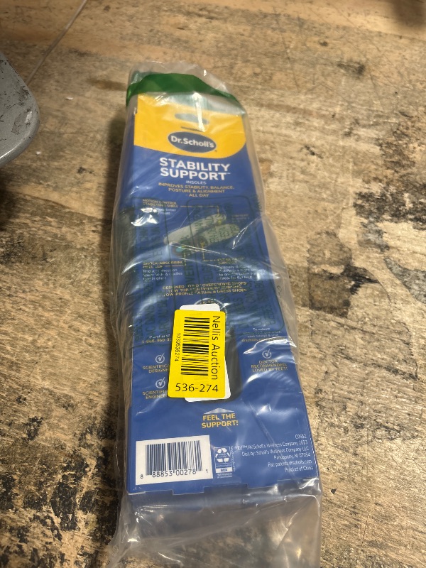 Photo 1 of ?Dr. Scholl's Stability Support Insoles, Flat Feet & Overpronation Low Arch Support, Improves Balance & Stability, Motion Control, Trim Inserts to Fit Shoes, Women's Size 6-10