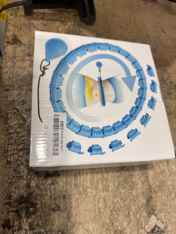 Photo 1 of *COLOR MAY VARY* JKSHMYT Weighted Hula Circle Hoops for Adults Weight Loss, Infinity Fitness Hoop Plus Size 47 Inch, 24 Detachable Links, Exercise Hoop Suitable for Women and Beginners