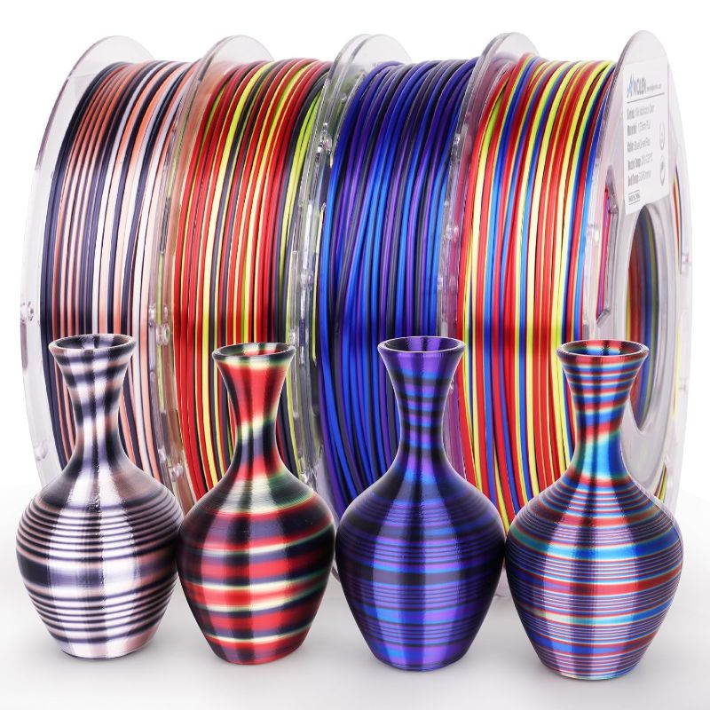 Photo 1 of *PHOTO FOR REFERENCE* PLA SILK RAINBOW 200G 4PCS 
