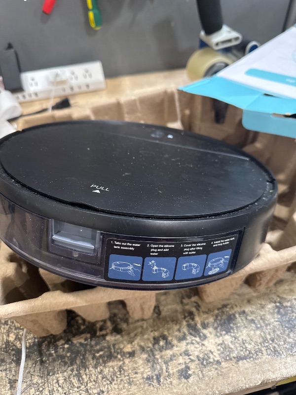 Photo 1 of *UNABLE TO TEST// NO ACCESSORIES OR CHARGER // VERY DIRTY* MAMNV Robot Vacuum and Mop Combo, WiFi/App, Robotic Vacuum Cleaner with Schedule, 2 in 1 Mopping Robot Vacuum with Watertank and Dustbin, Self-Charging, Slim, Ideal for Hard Floor, Pet Hair, Carpe