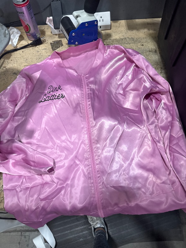 Photo 1 of *MISSING SOME ACCESSORIES* FAYBOX Pink Ladies Jacket Grease 50s Outfit Costume for Women,Halloween Costumes Accessories Adults 3XL 
