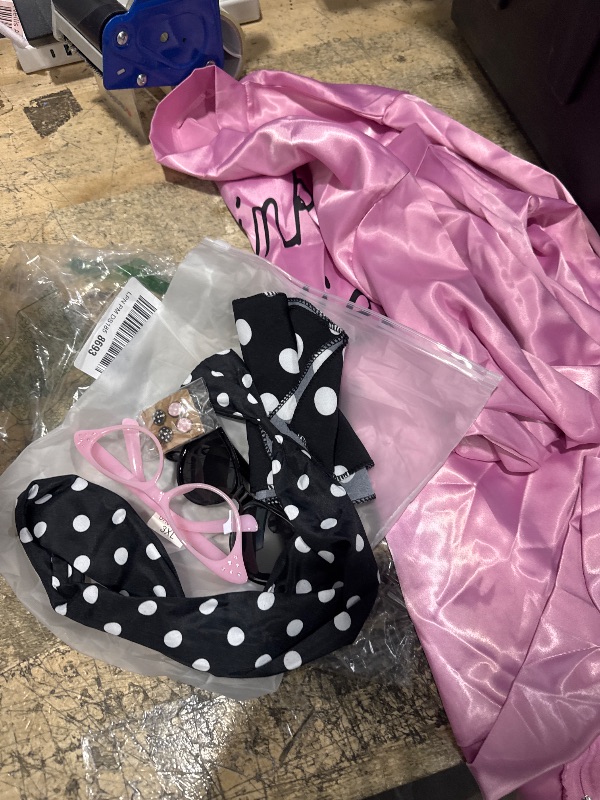 Photo 1 of *MISSING SOME ACCESSORIES* FAYBOX Pink Ladies Jacket Grease 50s Outfit Costume for Women,Halloween Costumes Accessories Adults 3XL 
